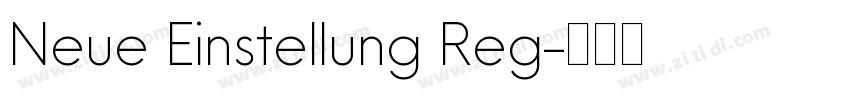 Neue Einstellung Reg字体转换